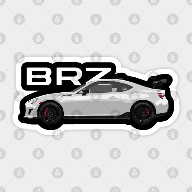 BRZ Ts White JDM RWD Sticker by cowtown_cowboy